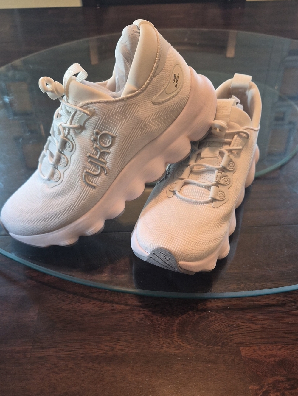 Ryka White Women's CloudTrail Chunky Lace-Up Sneakers